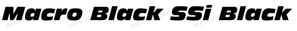 Macro Black SSi Black Italic字体转换